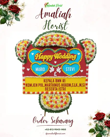 Papan Bunga Pernikahan Pinang Kencana